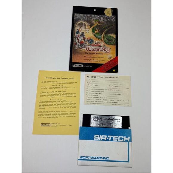 1982 Wizardry Knight of Diamonds The Second Scenario - Sir-Tech For Apple II DL2 - Picture 1 of 6